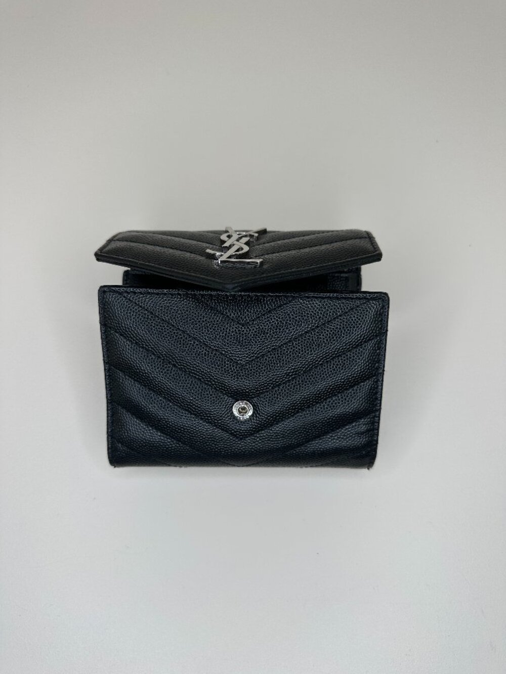 Saint Laurent Cassandre Matelassé Compact Tri Fold Wallet - Picture 10 of 14